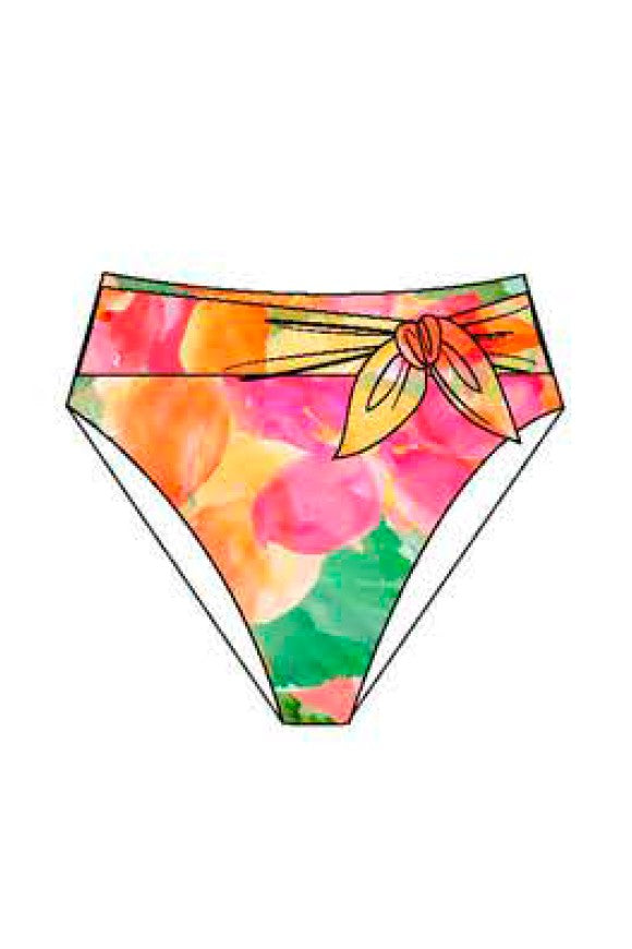 Sunshine 79 Utopia Garden High-Leg High-Waist Bikini Bottom